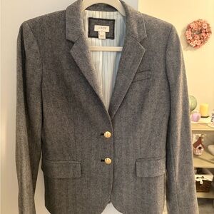 J. Crew Gray Blazer with Gold Accents